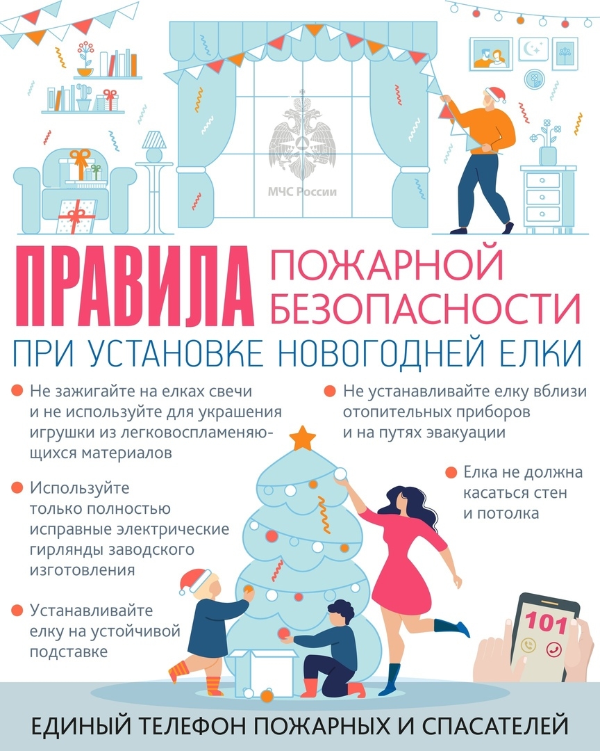Правила пожарной безопасности при утсановке новогодней елки