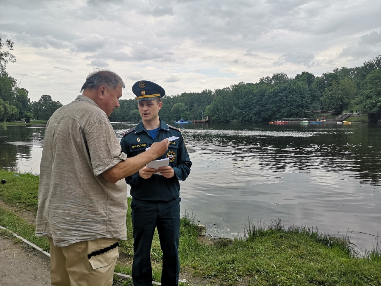 Профилактический рейд на побережье Шибаевского пруда в Кузьминском лесопарке